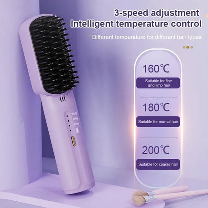 Portable Cordless Hair Straightening Comb